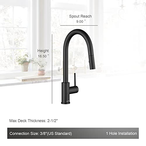 Aguastella As52Mb Matte Black Kitchen Sink Faucet With Pull Down Sprayer Single Handle #TOP1