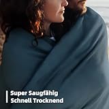 damoguin 3er-Set Mikrofaser Handtuch, Groß (180*80cm) & 2 Stück Klein (80*40cm) Schnelltrocknende Microfaser Fitness Handtücher, als Sporthandtuch, Strandtuch, Badetuch und Reisehandtuch (Marineblau)