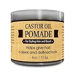 Okay-MEN Castor Oil Beard and Hair Pomade for Men - Men's Castor Oil Pomade, Supports Beard and Hair Health, Moisturize, Styling - 4 oz (Pack of 1)