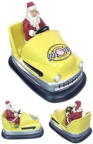 6.25" Bumper Car With Santa Wind Up Plays We Wish You A Merry Christmas by Roman