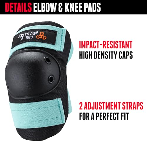 Image of Triple Eight Saver Series 3-Pack Pad Set - Ideal for Skateboarding, in-line Skating, Roller Skating, and Biking