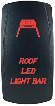 Interruptor tipo Rocker STVMotorsports vermelho com LED para barra de luz, 20 A e 12 V – 1 unidade