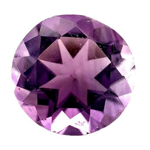 Améthyste naturelle ronde facettée 8x5mm pour création de bijoux de bricolage