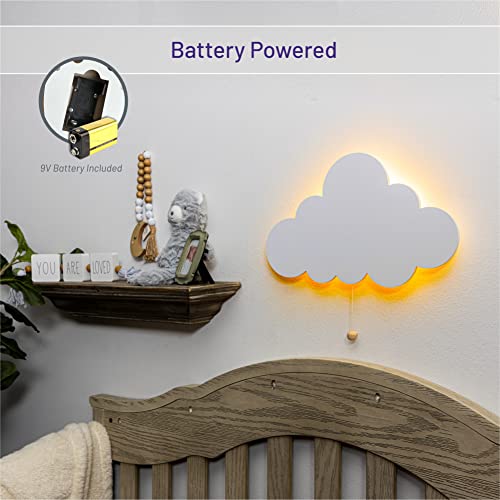 Lumipets Cloud Nursery Decor, Cloud Night Light, Kids Wall Light, Battery Operated LED Lights for Bedroom, Lightweight Nursery Lighting, Light for Babies, Toddlers, Kids - 17.7 x 11.2 x 1.5-in by Lumipets - Image 6