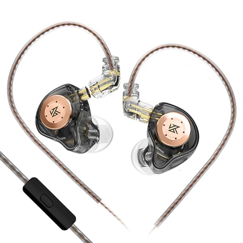 keephifi KZ EDX Pro In Ear Monitor mit Mikrofon, kabelgebunden, HiFi-Stereo-Kopfhörer, kabelgebunden, Dual DD IEM Kopfhörer mit abnehmbarem Kabel für Musiker, Audiophilen (schwarz, mit Mikro) keephifi KZ EDX Pro In Ear Monitor mit Mikrofon, kabelgebunden, HiFi-Stereo-Kopfhörer, kabelgebunden, Dual DD IEM Kopfhörer mit abnehmbarem Kabel für Musiker, Audiophilen (schwarz, mit Mikro)