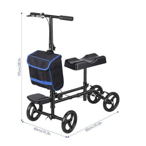 Image of Rolling Knee Scooter for Adults for Foot Surgery with Front Footrest