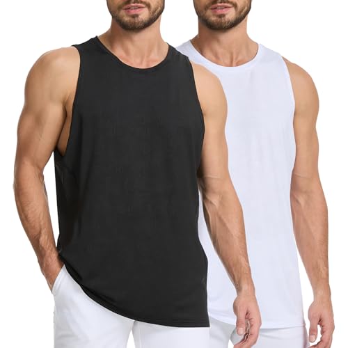 Fitness gym bodybuilding entraînement pack de 2 débardeurs homme