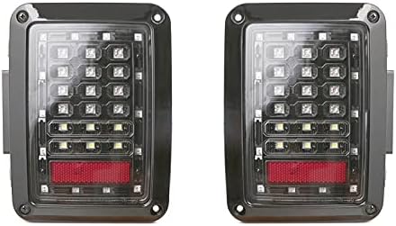 Hooke Road JK LED Tail Light Assembly Wrangler Tail Lamp w/Brake Light & Turn Signal for 2007-2018 Jeep JK Wrangler & Unlimited