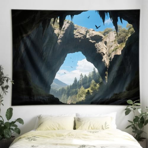 Grotte tapisserie tenture murale pour un paysage de chambre zen