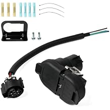 7 Way Trailer Tow Hitch Wiring Plug Receptacle Connector Harness Installation Kit USCAR Multi-Tow Pickups