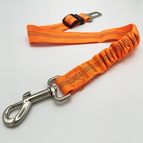 Anti Shock Bungee Universal Seatbelt For Dogs Pets Car Travel Dog Accessories Adjustable Elastic Strap Safety Harness Restraint Lead (Baby Pink)