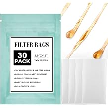 120 Micron Rosin Press Bags - 30 Pack Premium Food Grade Nylon Flower & Tea Filter Bags 2.5x4.5 Inch