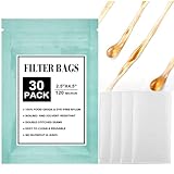 120 Micron Rosin Press Bags - 30 Pack Premium Food Grade Nylon Flower & Tea Filter Bags 2.5x4.5 Inch