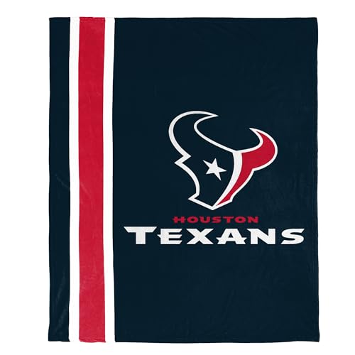 FOCO NFL Plush Soft Micro Raschel Throw Blanket 50 x 60 Houston Texans