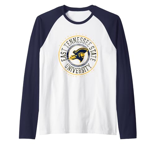 East Tennessee State Buccaneers Showtime White Raglan Baseball Tee