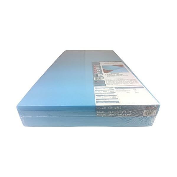 10 m² | uficell SOFT-Step Akustik Trittschalldämmung für Laminat-/ Parkett- und Korkböden - 5 mm Stark - Hervorragend als Wärmedämmung geeignet - Trittschallverbesserung bis 22 dB(A) (1, 10 m²) – Bild 4