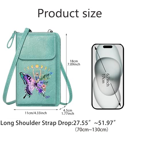 Image of KUKOO Small Crossbody Bags for Women PU Leather Cell Phone Purse Wallet with Credit Card Slots