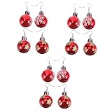 Beavorty 6 pares Pendientes de Navidad con Diseño de Bola Creativa de Pendientes Colgantes de Moda para Fiesta y Decoración Navideña Accesorios Festivos para Mujeres y Amigas