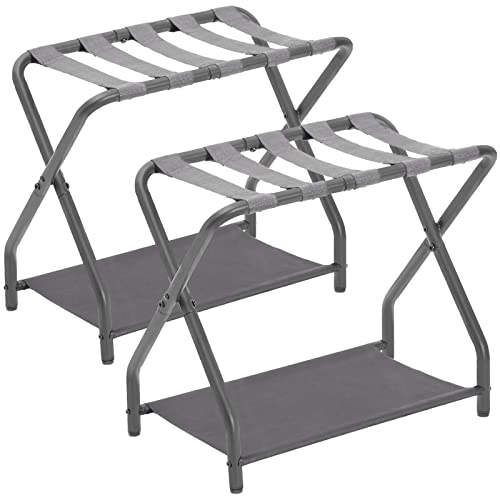 Amhancible HLR02GY Luggage Rack, Set Of 2 cover