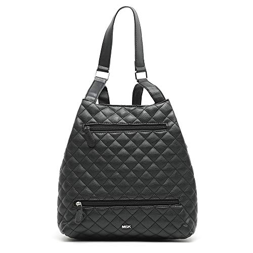 Misako: Bolso Mochila Cacao Antirrobo de Mujer en Color Negro   Acolchada   de Hombro