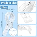 PUGPIU 10 Pack Balloon Arch Clips for Backdrop | Plastic Transparent Spring Clamps | 3.5 Inch Heavy Duty Clip for Backdrop Stand | Birthday Wedding Decoration | Photography Studio | Crafts | Clothing - Image 2