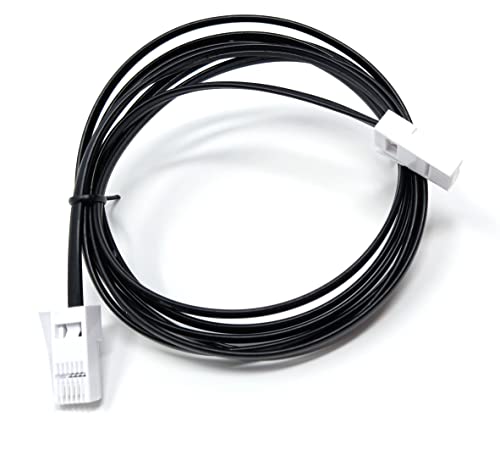 DRUT 2m, BT to BT 4 Wire 431A Male to Male Plug Telephone Flat Cable Lead (6.5ft, Black) - Image 3