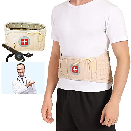 Cinturón de Soporte Lumbar de descompresión, Faja Lumbar para aliviar el Dolor Lumbar - Dispositivo de tracción de Aire Lumbar para Que Mujeres y Hombres se estiren