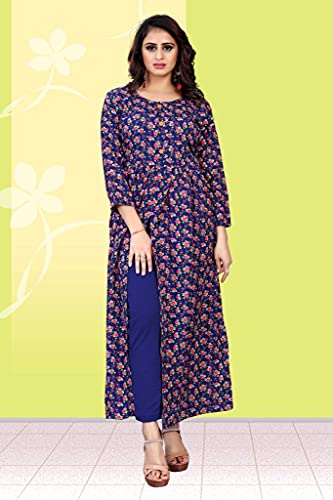 Image of H.E HAMZA ENTERPRISER Printed Crepe Material Brown Western Dress For Women