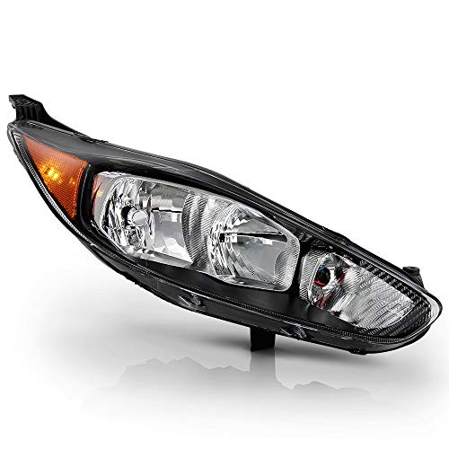 ACANII - For 2014-2018 Ford Fiesta S SE ST Black Housing Headlight Headlamp Assembly Replacement Right Passenger Side