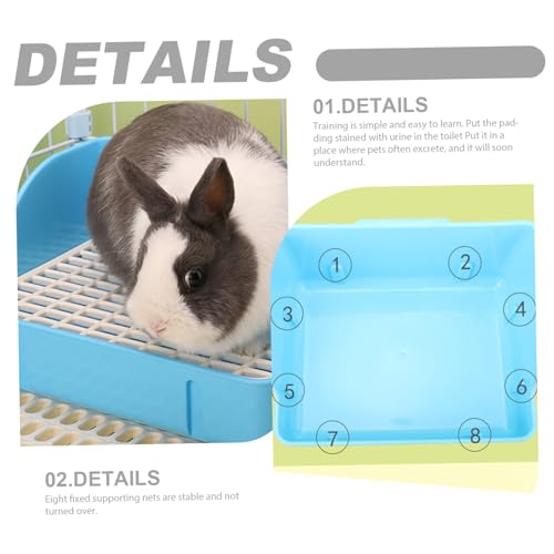 Caja de arena para conejos ideal para mantener limpia la zona de juego 7