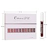 evpct CmaaDU 10Pcs Liquid Matte Matt Lipstick Set for Black Women, Dark Deep Bright Ruby Sexy Brick Mauve Plum Red Violet Purple Matte Lipstick Long Lasting Lipstick 24 hour Waterproof Lip Gloss Matte