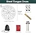 Steel Tongue Drum for Beginner Adult Children, 6 Inches 11 Tones Percussion Instrument Handpan Drum Kit with Drum Mallets Carry Bag Music Book Tank Drum for Mind Healing Yoga (White)