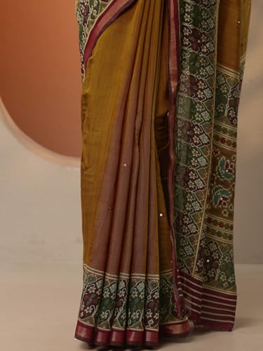 Image of Libas Silk Blend Womens Saree