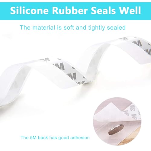 Image of HASTHIP 5M Window Sealing Strips for Gap - Silicone Window Weather Stripping, 35MM Door Weatherstrip Door Seal Strips, Weather Stripping for Doors and Windows