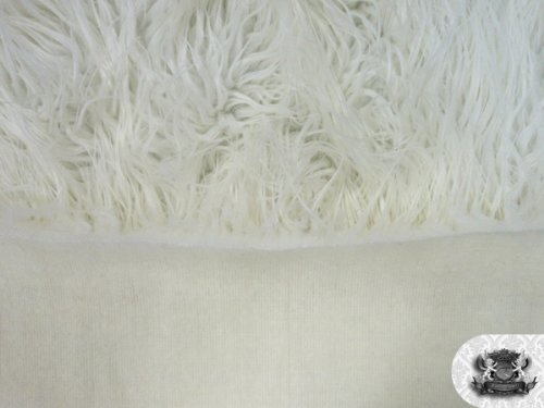 Faux/Fake Fur Mongolian Ivory Fabric by The Yard