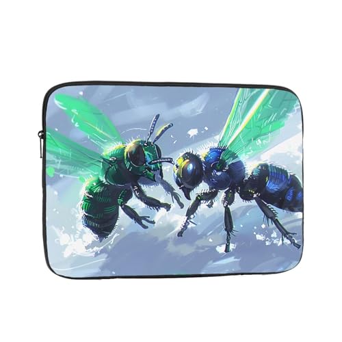 Flies Talking To Each Other Laptop Sleeve Case 17 Inch Suitable For Notebook Computer Tablet Traveling Carrying Simple Case