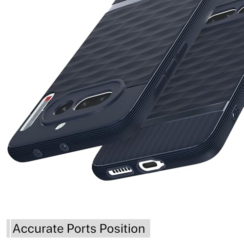 Image of Pikkme Back Cover for Nothing Phone 4a 5G Camera Protection 3D Hexa Cube Design Silicone Protective Bumper Case (Blue)