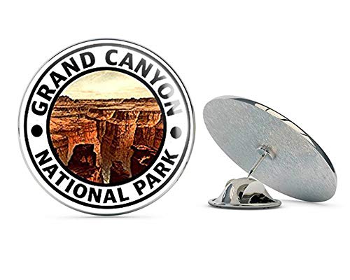 NYC Jewelers Round Grand Canyon National Park (Hike Travel rv az Arizona) Metal 0.75" Lapel Hat Pin Tie Tack Pinback