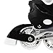 Kids Adjustable Inline Roller Blade Skates Scale Sports Black Large Sizes for Ladies Teens Safe Durable Outdoor Featuring Illuminating Front Wheels 905