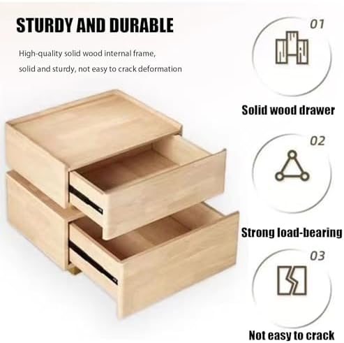 Smart LED Nightstand with 2 Drawers, Adjustable Light Headboard, Narrow Side Table with Electronic Combination Lock for Bedroom & Living Room (White, 50x40x48cm)