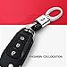 VILLSION 2Pack Genuine Leather Keychain Car Logo Keyring Emblem Key Chain Auto Decoration Gift