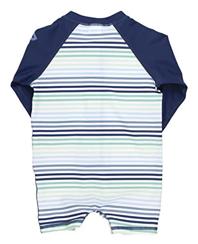 Image of RUGGEDBUTTS Baby /Toddler Boy Swimsuit, One Piece Zipper Rash Guard Sunsuit with UPF 50+ Sun Protection