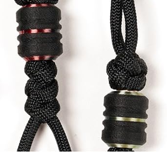 Low-Profile-Double-Double Pack-Carbon Fiber-Infused Large-Hole Lanyard Beads for 550 Paracord/EDC Gear- Made in USA by Dynamic Arts and Crafts-4pc Set - Image 5