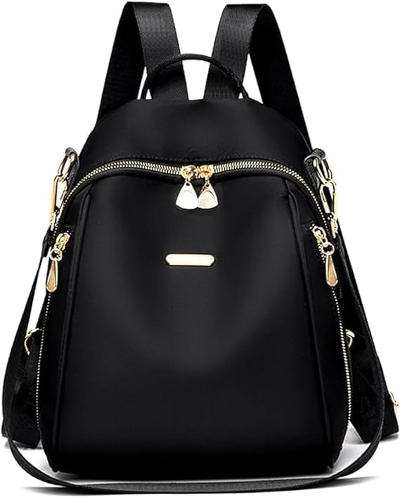 Women's Backpack Small Shoulder Bag, Girls Mini Bag Water Resistant Anti-theft Backpack Black Women's College Girls Backpack (Color- Black)