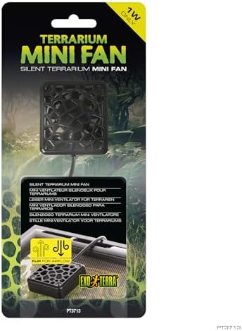 Exo Terra Terrarium Lüfter | Mini-Ventilator | Leiser Luftaustausch gegen Kondenswasser, Schimmelbildung & stehende Luft, mit umkehrbarer Strömungsrichtung