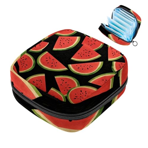 YTYVAGT Borsa mestruale,Sacchetto di immagazzinaggio del tovagliolo sanitario,Anguria Black Sky,Porta tamponi per borsa