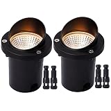 ELEGLO 6W LED Shielded Well Light Outdoor,Low Voltage Landscape Lights Anti-Glare In-Ground Lights,