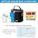 BABEYER Breastmilk Cooler Bag with Ice Pack Fits 6 Baby Bottles Up to 9 Ounce, Baby Bottle Bag with Shoulder Strap for Nursing Mom Daycare, Black