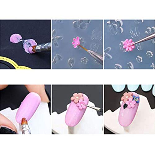 A FEI Silicone Mold 36Pcs Mini Nail Art Silicone Mold Leaves Flower Animals Template Resin Molds Kit - Thumbnail 3