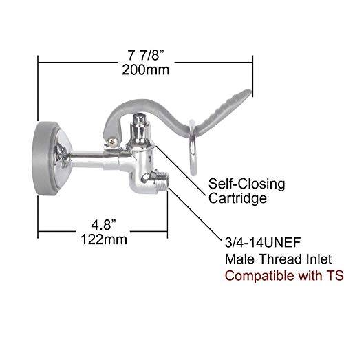 Jzbrain Pre Rinse Spray Valve Commercial Faucet Sprayer Head 1.42 Gpm High Pressure Dish Sprayer Nozzle Replacement Kit For Pre Rinse Faucet Chrome Polished (Grey) #TOP1